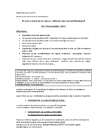 Séance du 24 Novembre