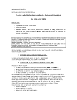 PROCÈS VERBAL DU 19 JANVIER 2026